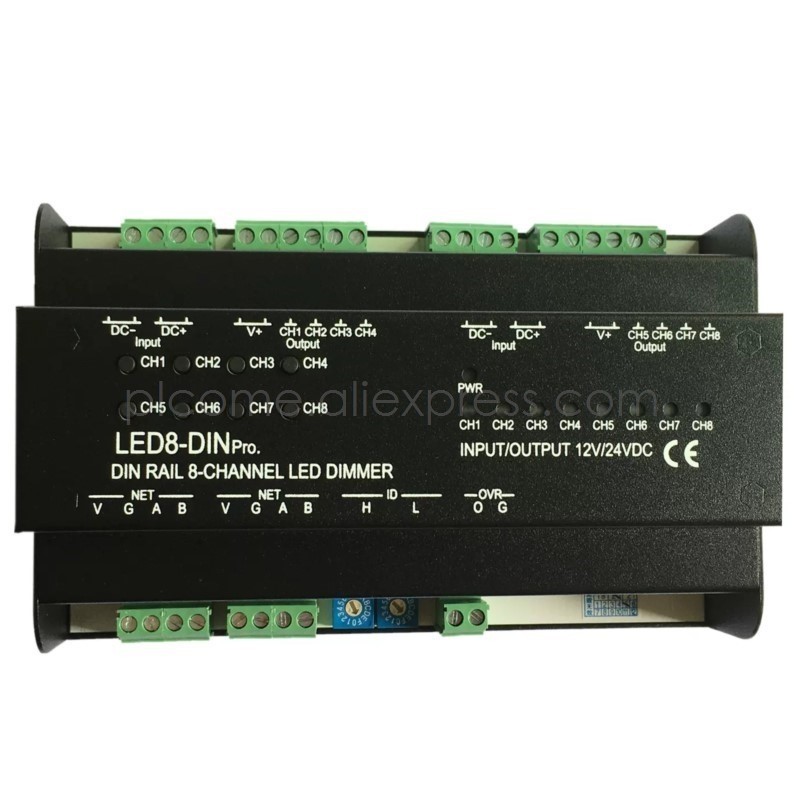 JUAL  DIN-rail 8-channel LED Light Strip Dimming Module Dimmer RS485 For Control4 Crestron VONS5   F