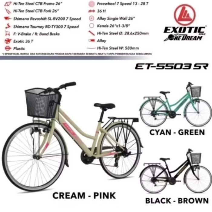 Sepeda Dewasa City Bike Exotic ET 5503 SR 7 speed