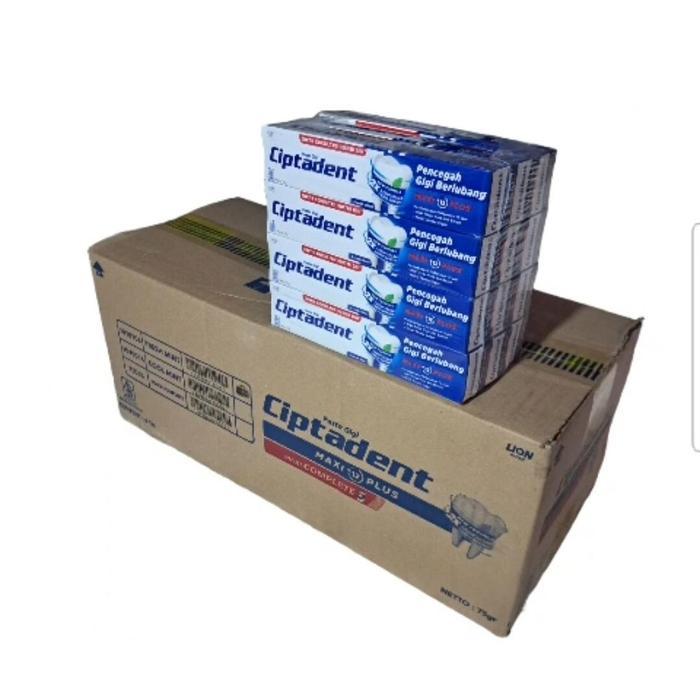 1 dus 72pcs Ciptadent 75 gram pasta gigi pencegah gigih berlubang maxi 12 plus Ciptadent 6 lusin