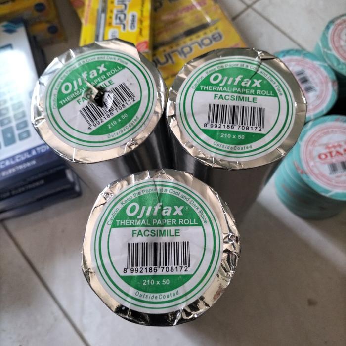 Kertas Fax Merek Oji Fax (210 X 50) Thermal Paper Roll