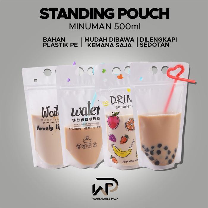 Thebest- Standing Pouch Minuman 500 ML Stand Up Drink Bag Kemasan Minuman