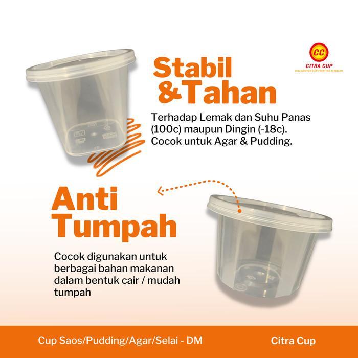 Thebest- Cup Saos Plastik / Cup Pudding / Gelas Agar / Selai DM 100ml