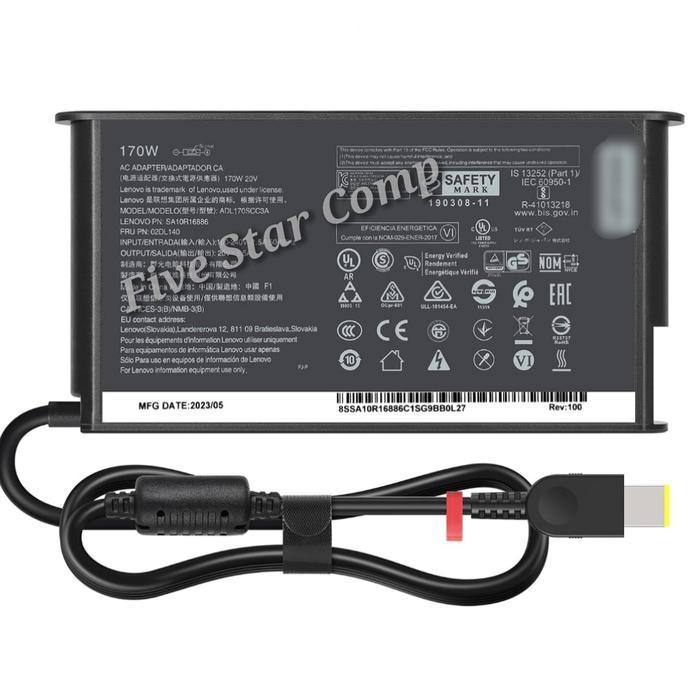 Adaptor Charger Cassan For Laptop Legion Slim 5 Yoga Pro 9i Legion Slim 5 16AHP9 ThinkPad X1 Extreme