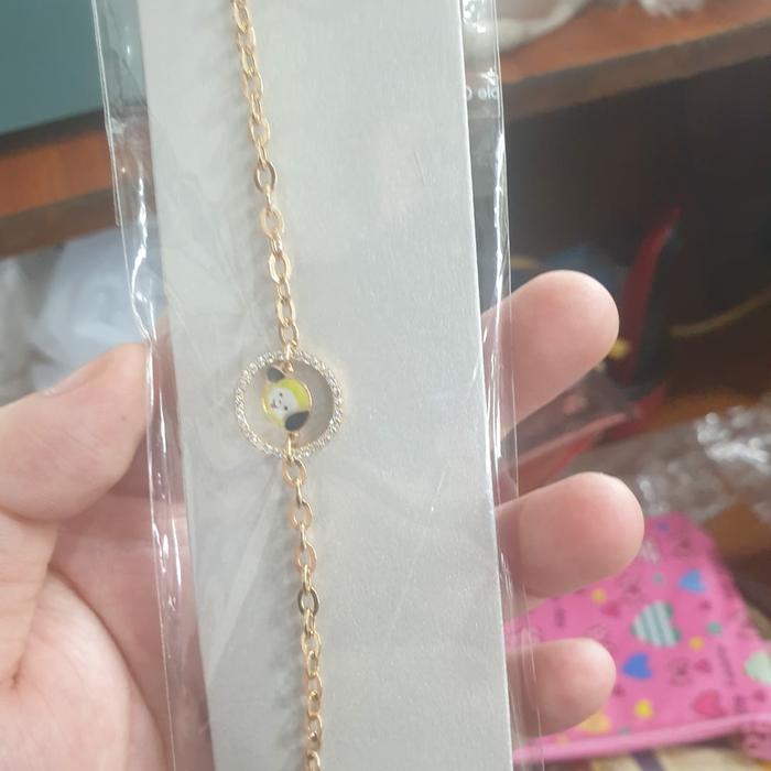 READY Gelang anak swiss plat putih rantai rante emas asli 2gram 700 70%