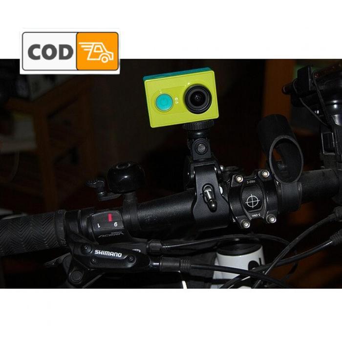 Penjepit Kamera Aksi Stang Sepeda Clamp Holder Mount Action Camera Yi 2 4K GoPro Hero Aluminium