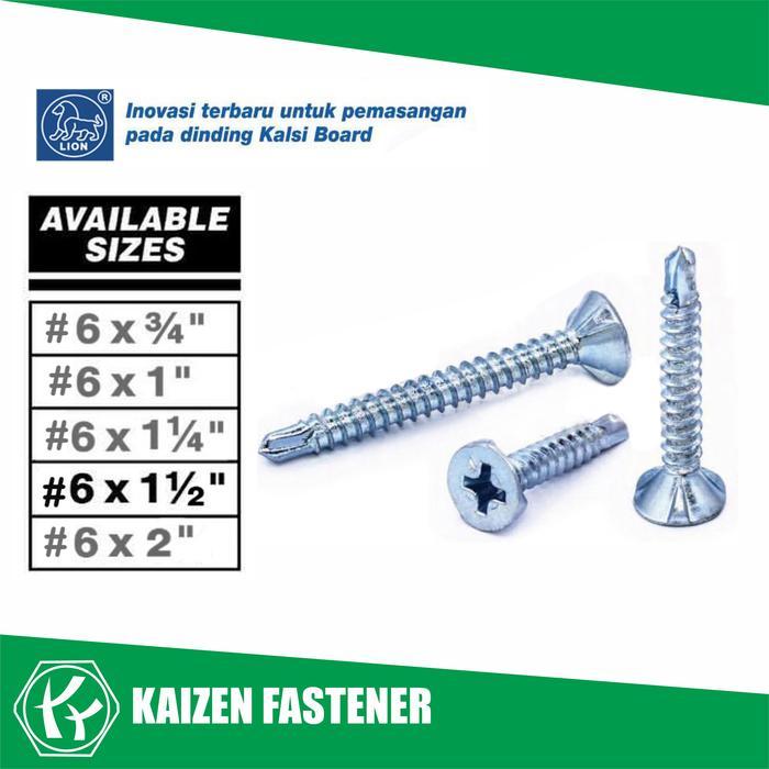 "New" #6x1,5'' Sekrup GRC SDS / kalsiboard / Calci Screw 4cm