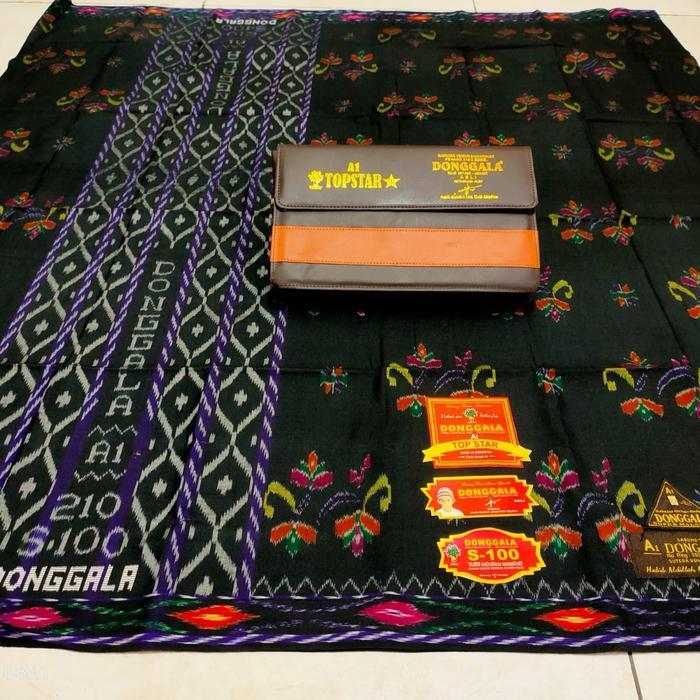 Sarung Donggala Full Sutra Motif Kembang Wajid Mewah Muslim Dewasa Pria Santri Tenun