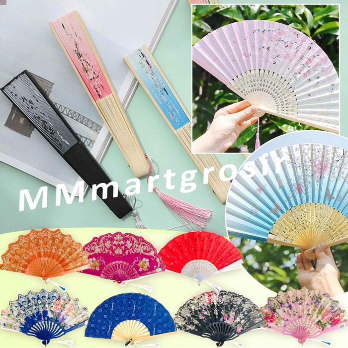 Kipas Tangan / Souvenir Pernikahan / Kipas Kain Plastik / Kipas Kain
