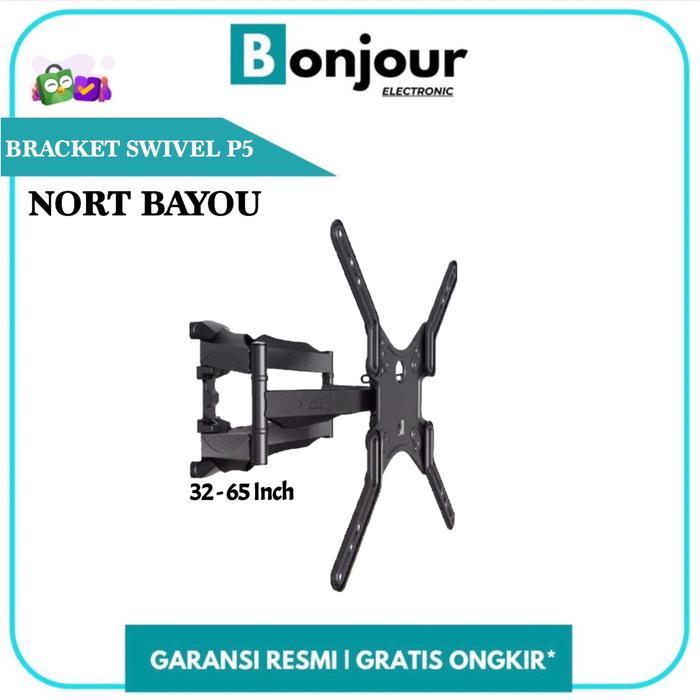 North Bayou NB P5 Bracket Swivel Upto 65 Inch Braket Tv Swivel NB P5