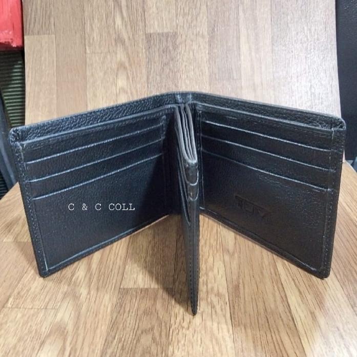 Dompet Minimalis Dompet Pria Kulit Asli Tumi 3 Dimensi 10 Slot Kartu