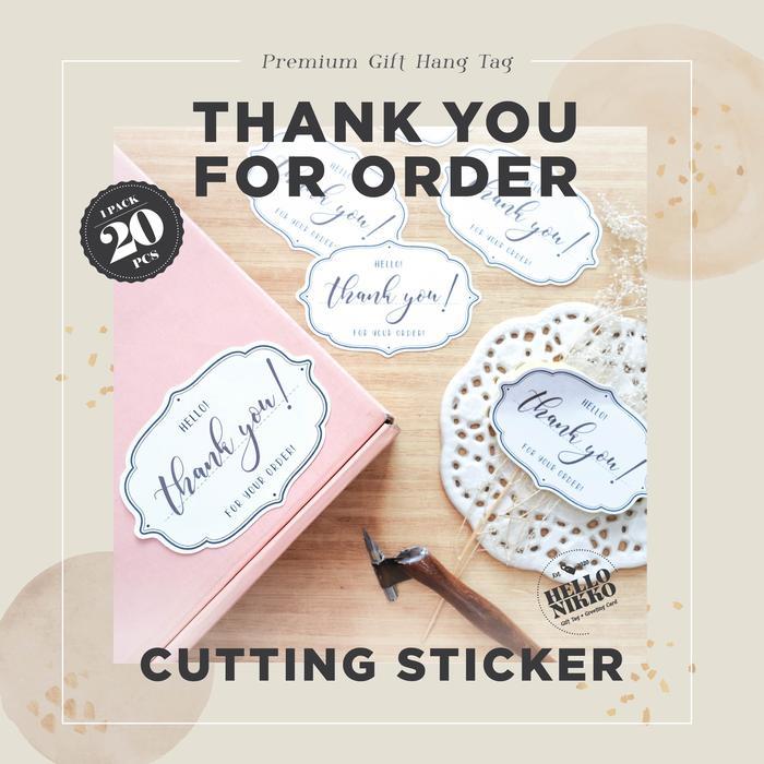 Thank you for order cutting sticker label gift card kartu hang tag box
