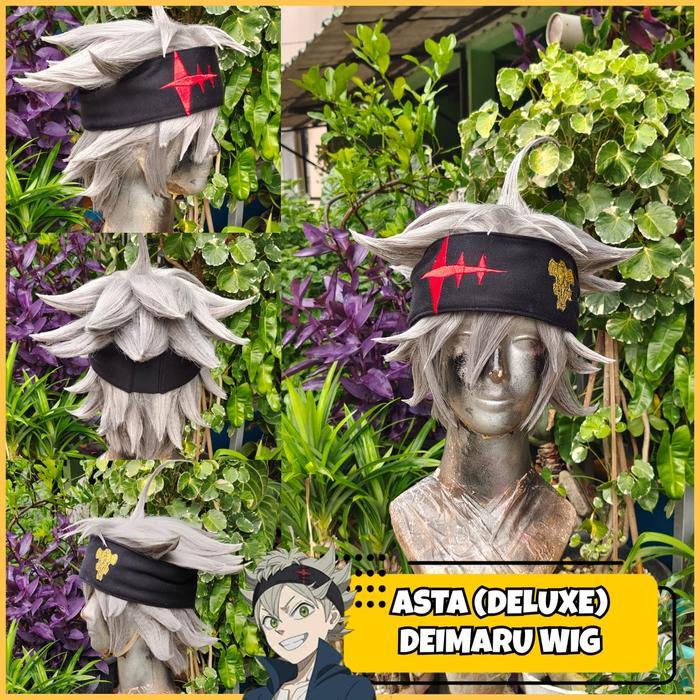 Wig Cosplay Anime Black Clover Asta Black Bull