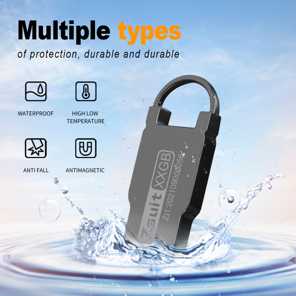 Zsuit 10PCS/Lot USB Stick Mini Pen Drive 8G USB Flash Drives 128GB Pendrive 64gb 32gb Metal Disk USB