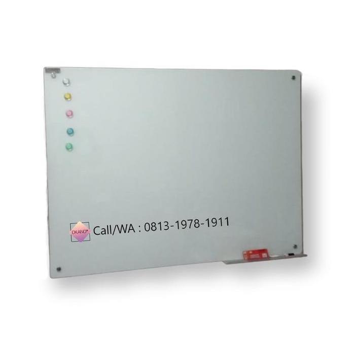 Glassboard / Papan Tulis Hanging Kaca Type Magnetic Uk. 100 x 130 cm