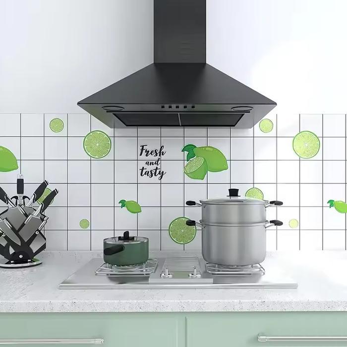 TC Walpeper Dinding Dapur Ungu / Biru / Pink / Anti Noda & Minyak R1300