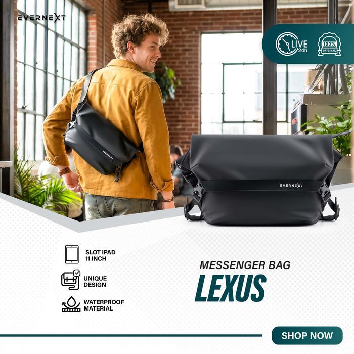 Eiger - Tas Selempang Anti Air Pria Sling Bag Lexus Waterproof Messenger Bag Tas Slempang Travel