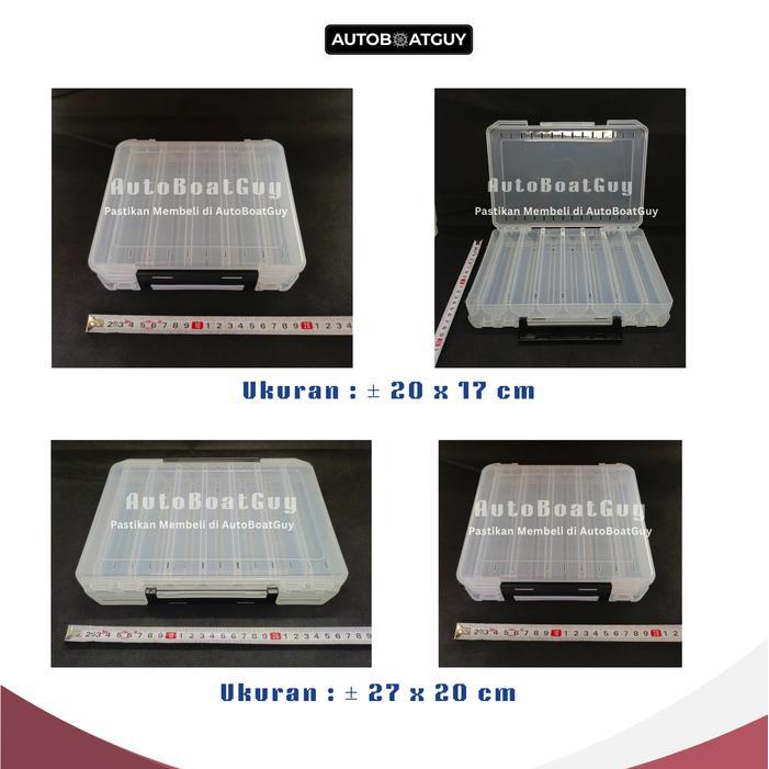 Tool Box Kotak Umpan Pancing Dua Sisi ( Double Side Lure Box ) Bening