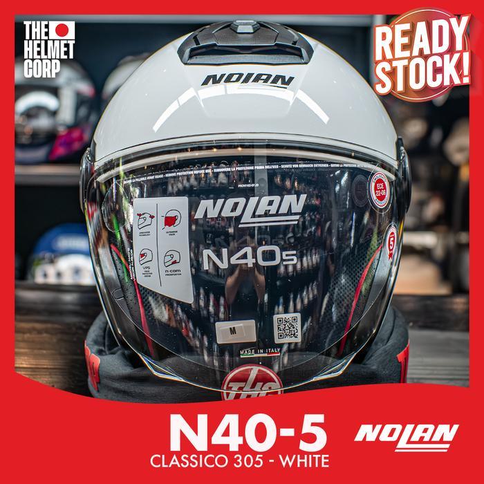 HELM HALF FACE NOLAN N40-5 CLASSICO 305 WHITE HELM HALF FACE PREMIUM N40-5