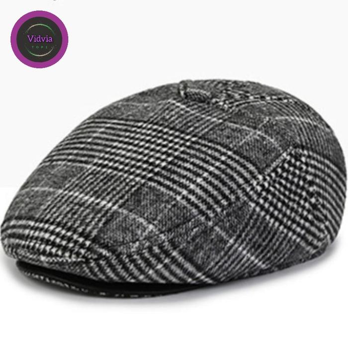 Topi Baret Pria Bahan Tebal 3 Motif -Impor #Gratisongkir