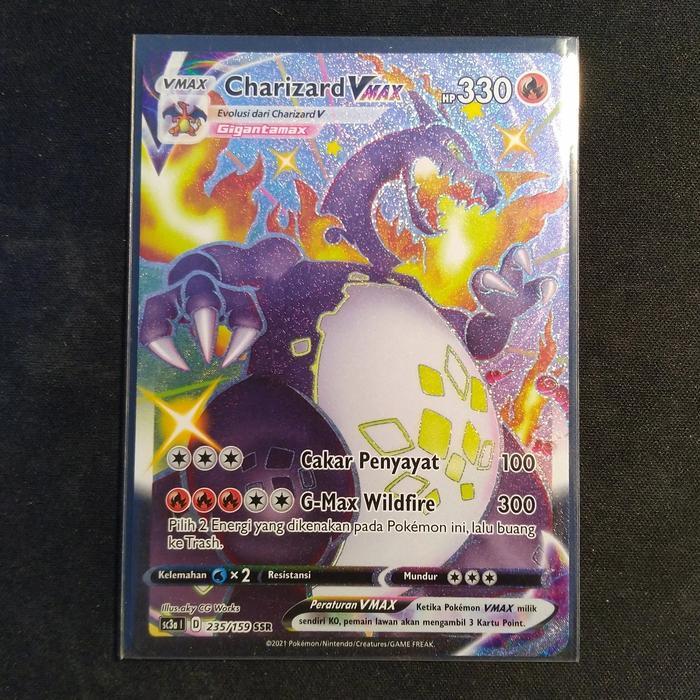 TERBARU Charizard Shiny VMAX (V MAX) SSR - Kartu Pokemon TCG Indonesia