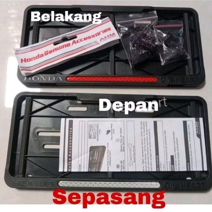 New Best Quality 100% Original Honda Caver Plat Nomor Motor Satu Set Original Ahm Belakang & Depan