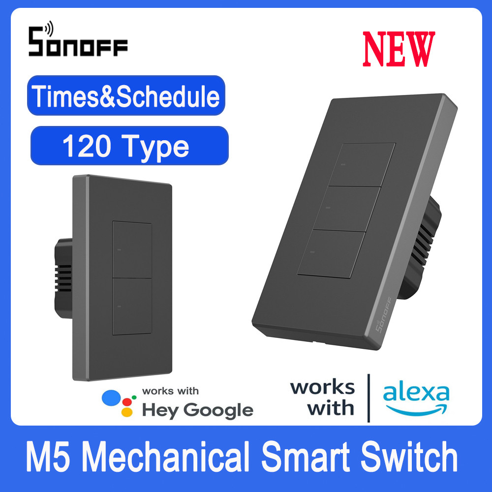 SONOFF M5 SwitchMan Smart Wall Switch 120 Type 1/2/3 Gang Wall Push Button Switch eWelink App Contro