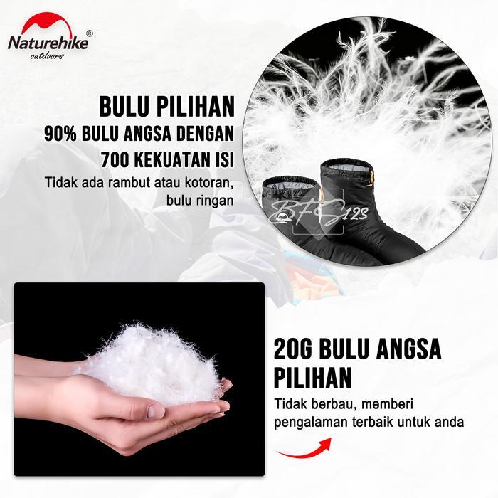 TERBARU Sepatu Goose Down Naturehike NH18S023-T Kaos kaki Bulu Angsa Kaos Kaki Musim Dingin Winter