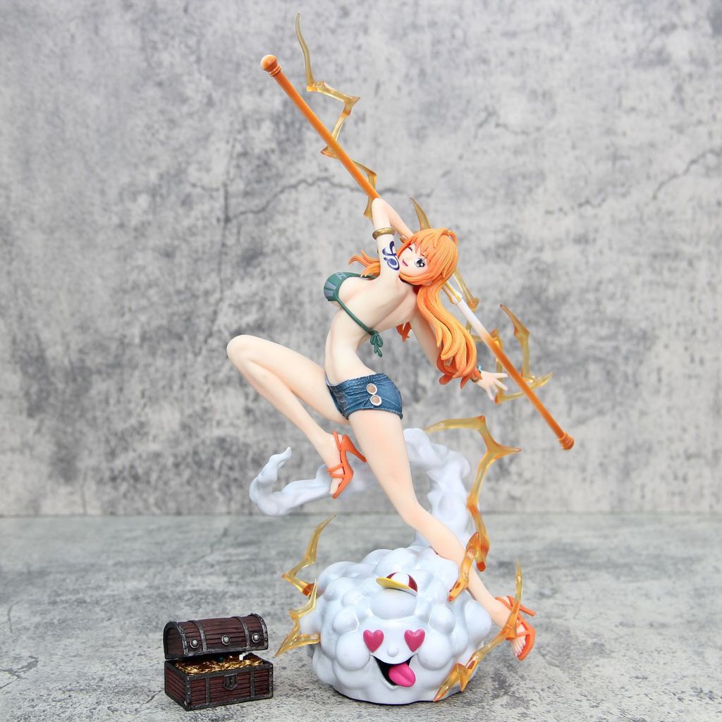 28cm Anime Figures Nami Figure Zeus Action Figure Sexy PVC Statue Toys Statue Model Collection
