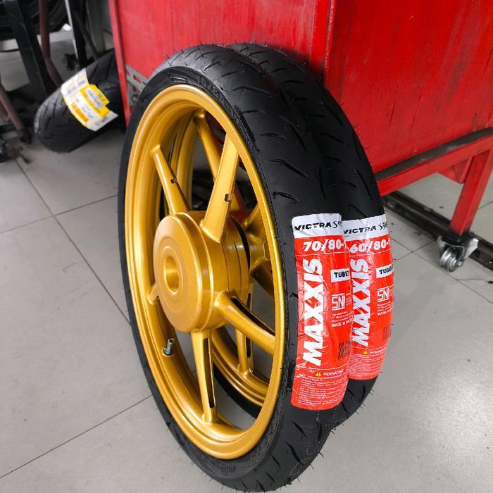 "New" BAN CACING MAXXIS VICTRA Ring 17 Tubeless 60/80-17 60/90-17 70/80-17 Gratis Pentil Motor Beat