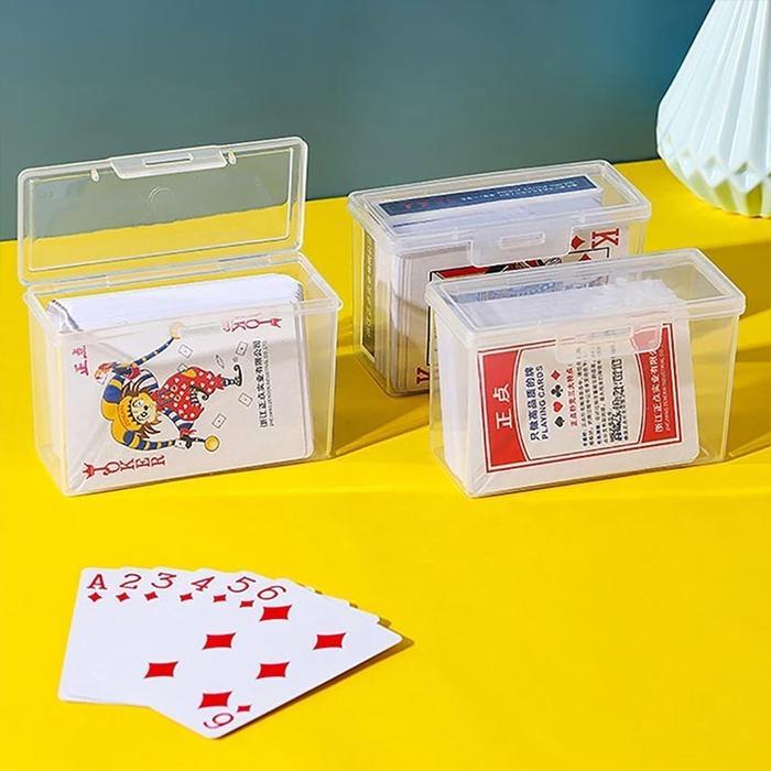 Kotak Plastik Tempat Penyimpanan Kartu Uno Remi Photocard Box / Playing Cards Plastic Case Storage