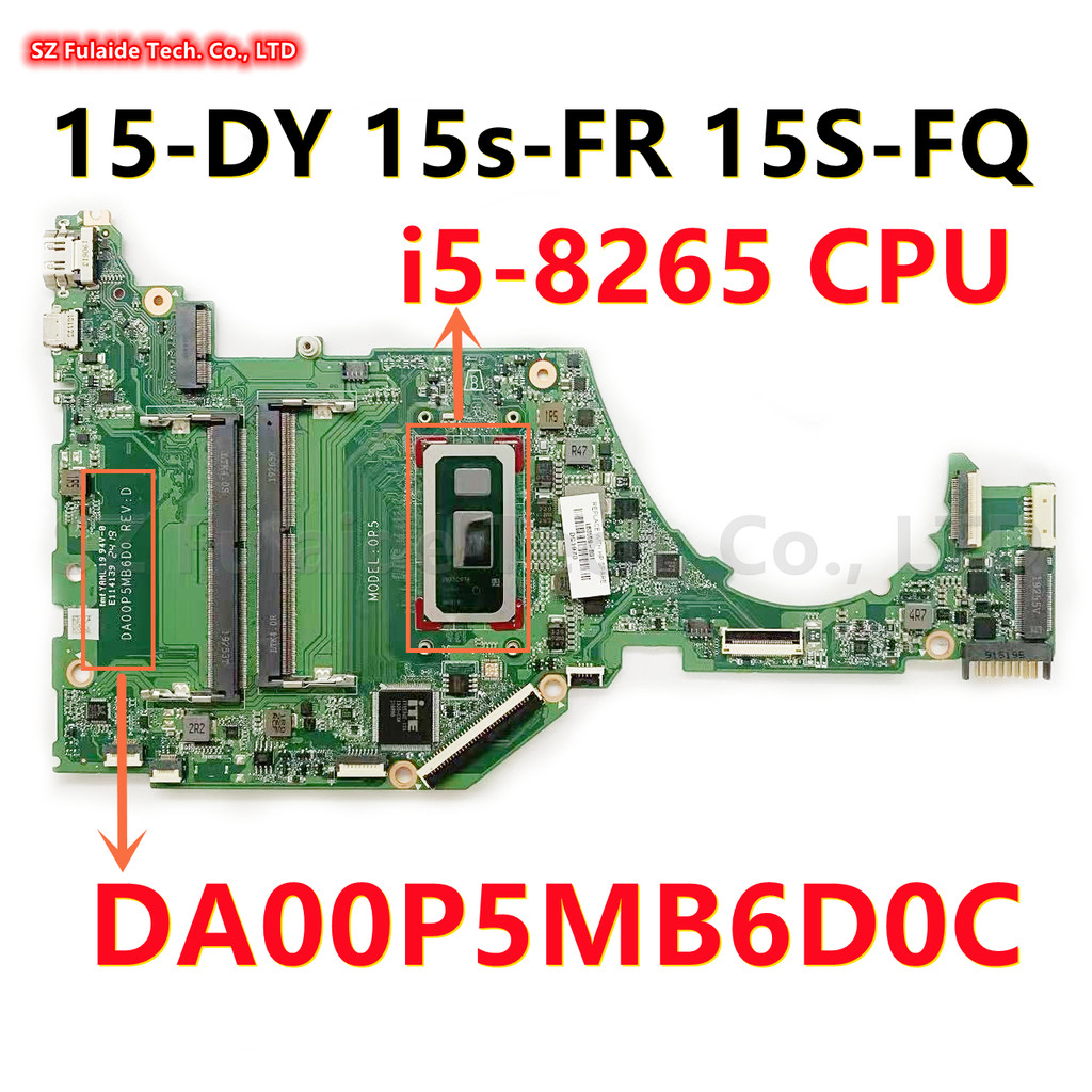 DA00P5MB6D0 For HP 15-DY 15s-FR 15S-FQ TPN-Q222 Laptop Motherboard i5-8265U CPU L63559-601