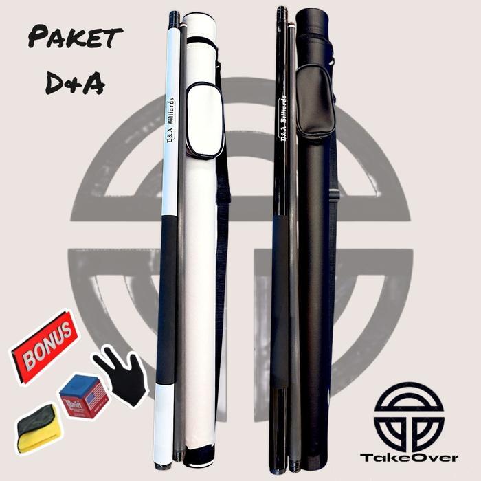 ASLI D&A Billiards Cue Paket + Tas Billiards READY STOCK