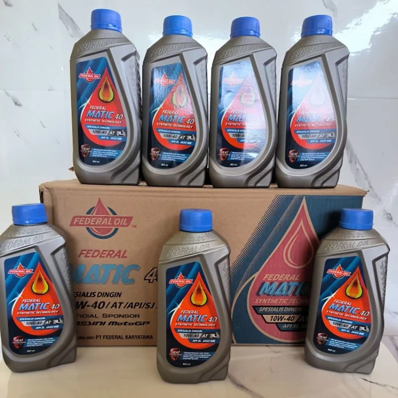 1 Dus Oli federal matic 800 ml per dus silver isi 24botol