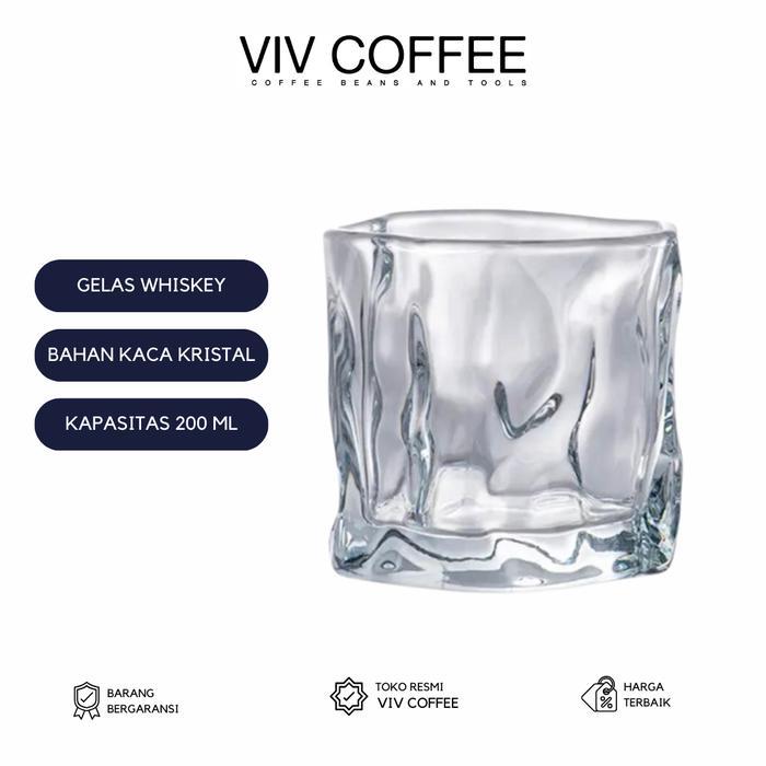 BERMUTU Gelas Whiskey Old Fashioned Crystal Glass 200ml