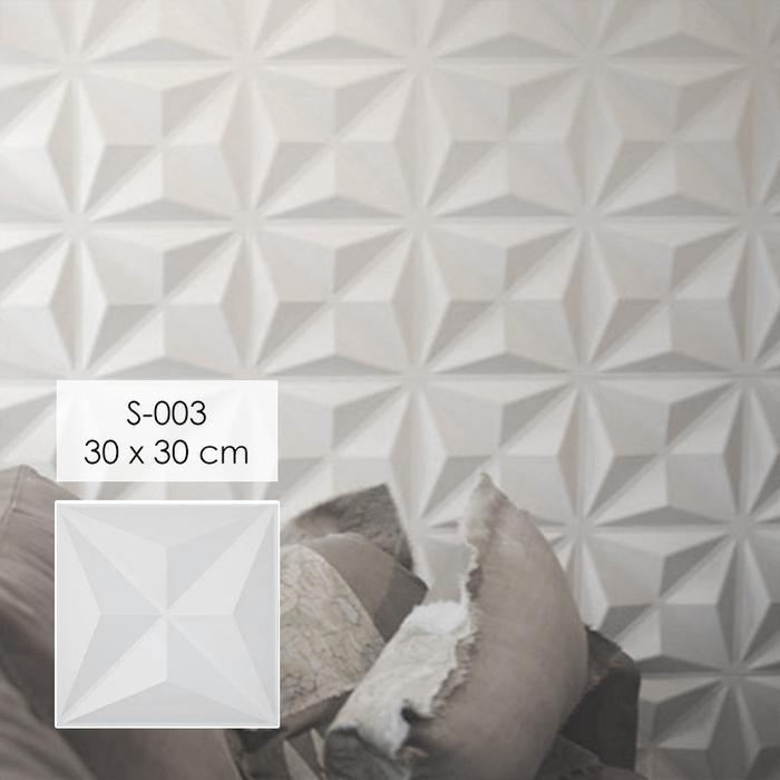 Wall Panel 3D Dinding Ornamen Bahan PVC Bisa Dibersihkan Motif Timbul