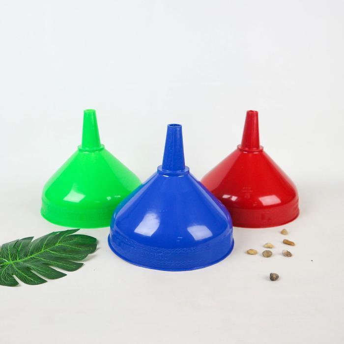 Corong Minyak 20 Plastik Berkualitas - Ukuran 20x20cm, Mulut 2cm, Warna Hijau Merah Biru, Cocok