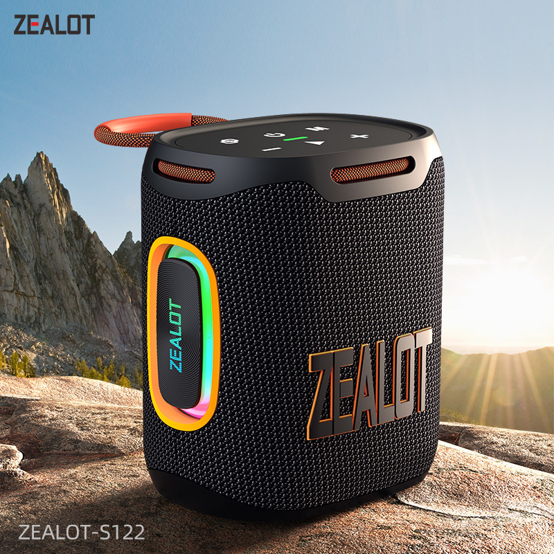 Zealot-S122 Original Portable Bluetooth Speaker Balanced/Subwoofer Sound Box BT5.3 Outdoor Speaker