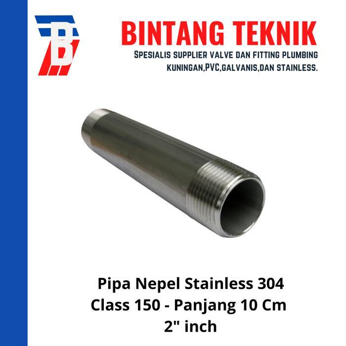 Pipa Nepel (Nipple) 2" inch Stainless 304