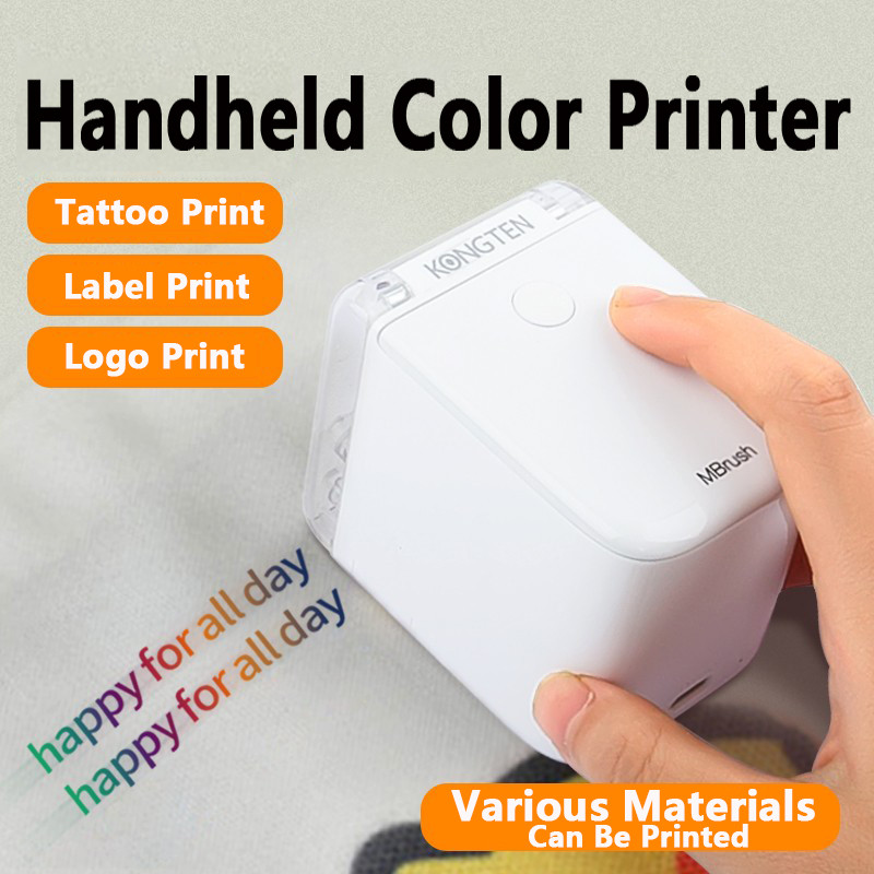 MBrush Mini Portable Handheld Inkjet Printer Color Printer Wireless BT Inkjet Printer For HD Print