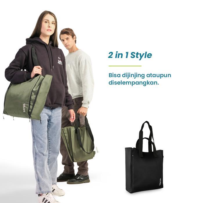 Spesial Torch Sagalaya 2 in 1 Totebag Selempang Tas Belanja Besar Multifungsi