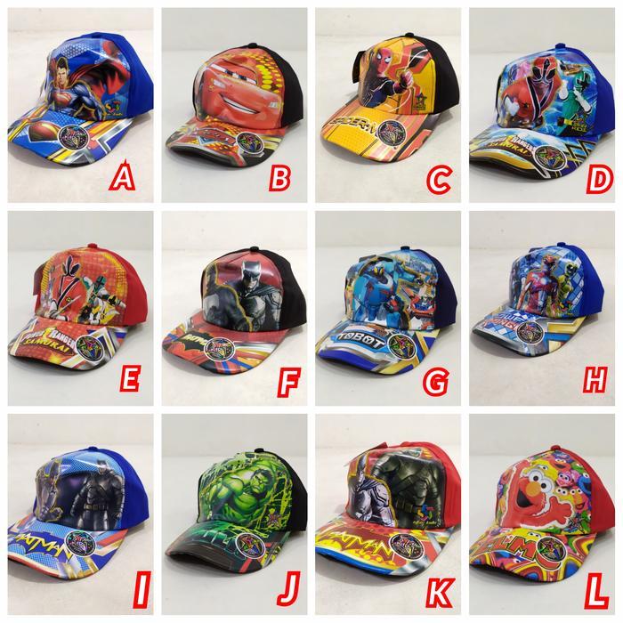 Topi Anak karakter / Topi fashion anak / Topi anak cowok dan cewek