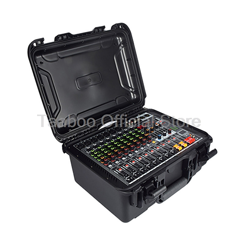 350W Sound Mixer 8 Channel Mixing Console Handheld Box Audio Mixer with Power Amplifier Bluetooth