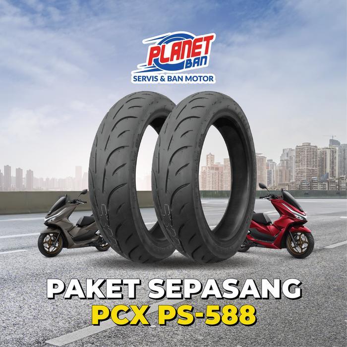 Sepasang Ban PCX 150 - Ban Motor Depan Belakang PCX 150 - PRESA PS-588 Ring 14 110/70 dan 120/80