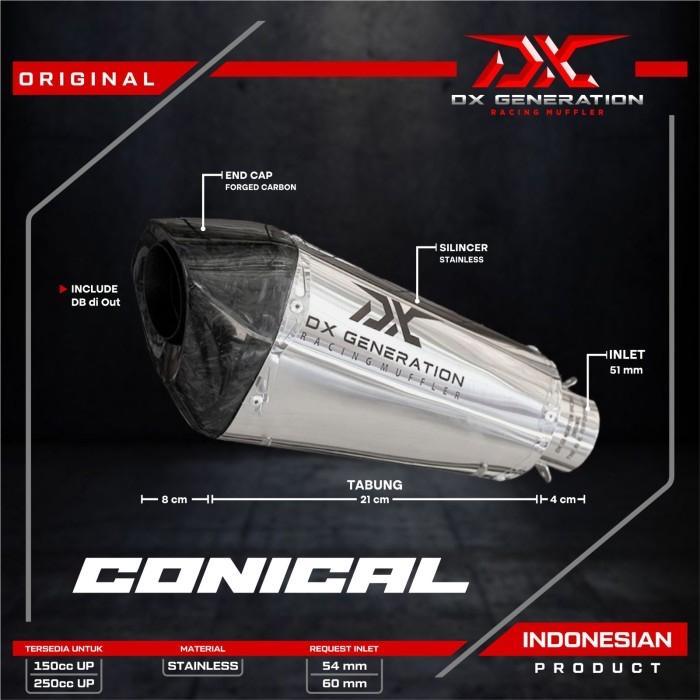 Knalpot Conical Silencer Only Dx Generation Racing