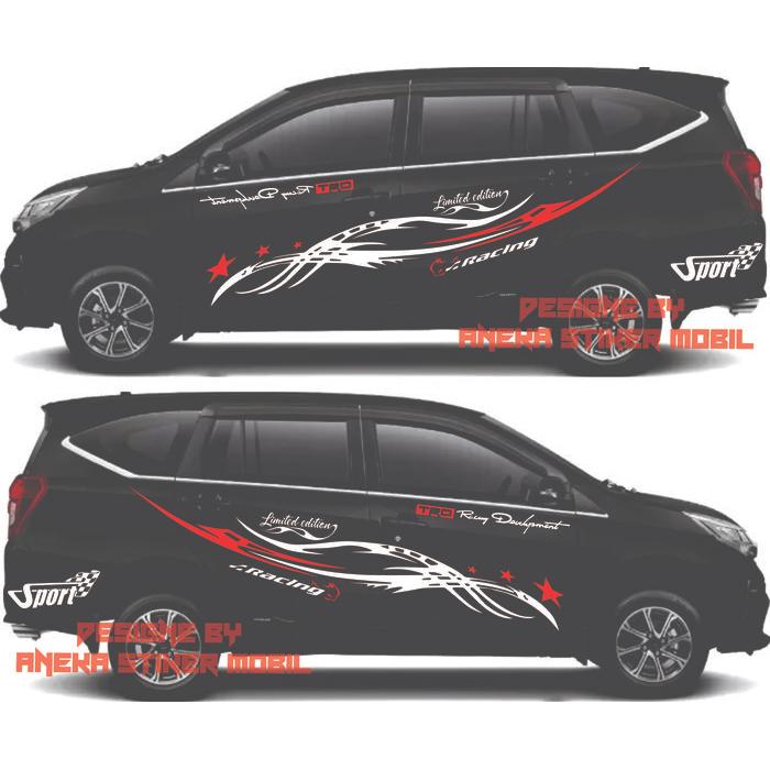 Stiker Mobil Sigra Hitam Variasi Tribal Terbaru