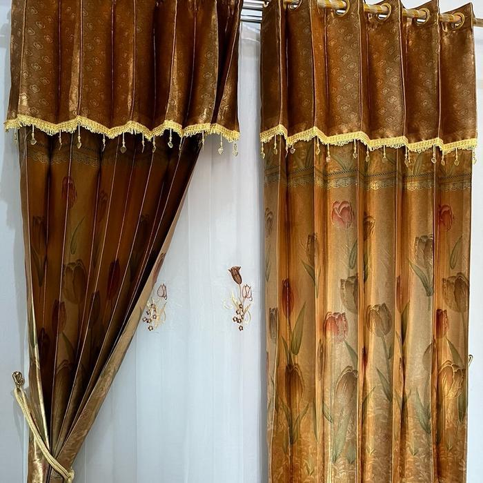 Gorden blackout poni tempel gorden pintu jendela minimalis