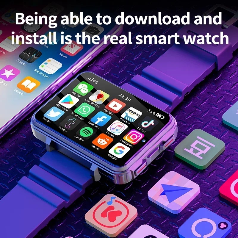 2025 New LOKMAT 4G NET Android Smartwatch, 2.4" Screen 1500mAH Battery 4GB+64GB GPS Dual Camera