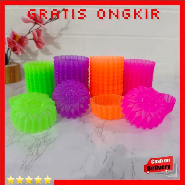 Termurah Free Irus  Cetakan Ager Teratai / Agar / Cetakan Bulat / 4 Lusin Cetakan Kue Kering /