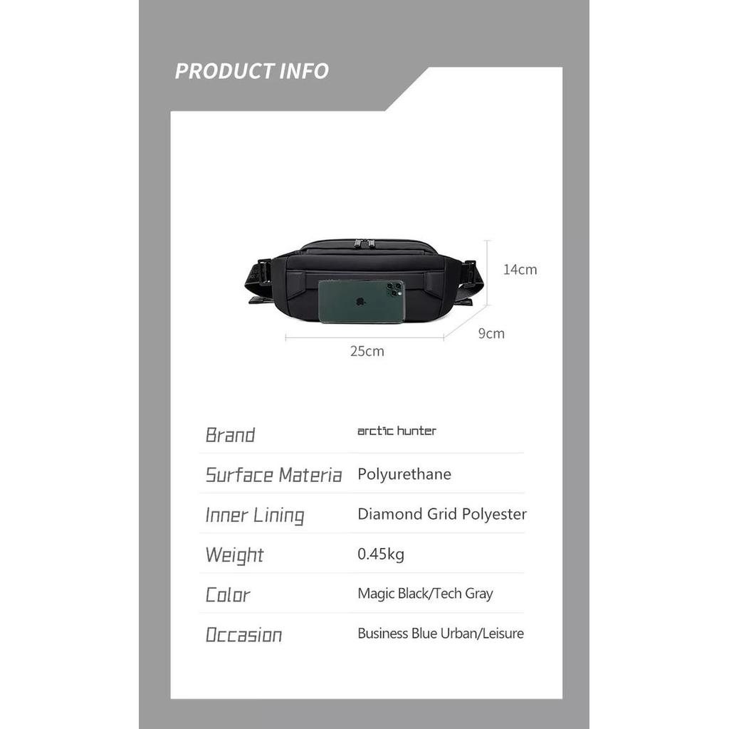 Tas Selempang Minimalis Arctic Hunter Tas Selempang Pria Waist Bag Pria Sling Bag Pria Yb00043