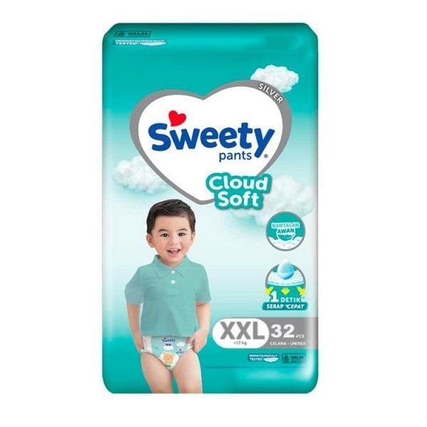 TEREMURAHTERLARIS READY SILAHKAN DIORDER SWEETY SILVER PANTS XXL 36 PCS - POPOK